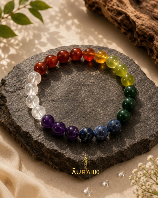 7 Chakra Natural Crystal Spiritual Healing Bracelet