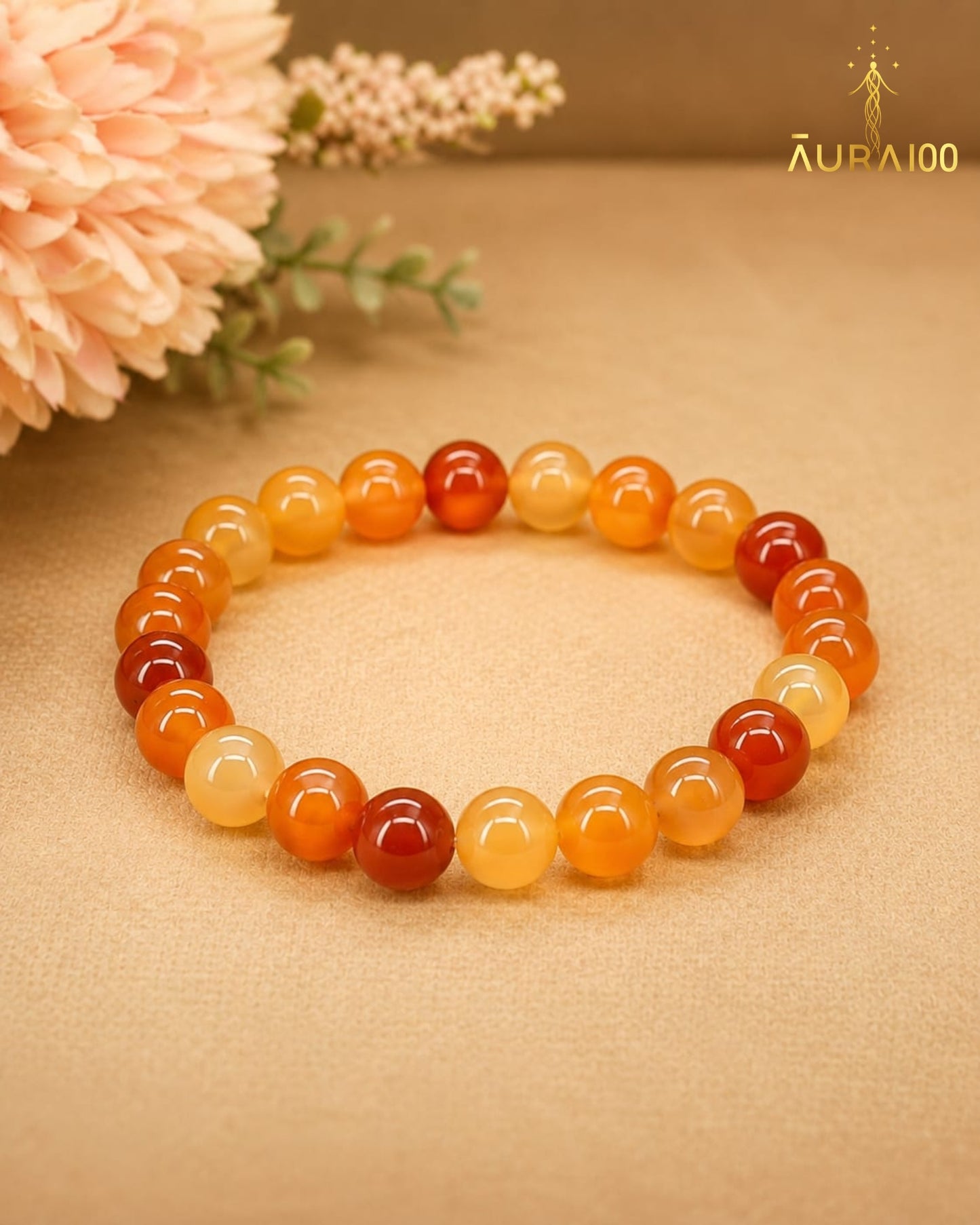 Carnelian Agate Natural Stone Spiritual Healing Bracelet