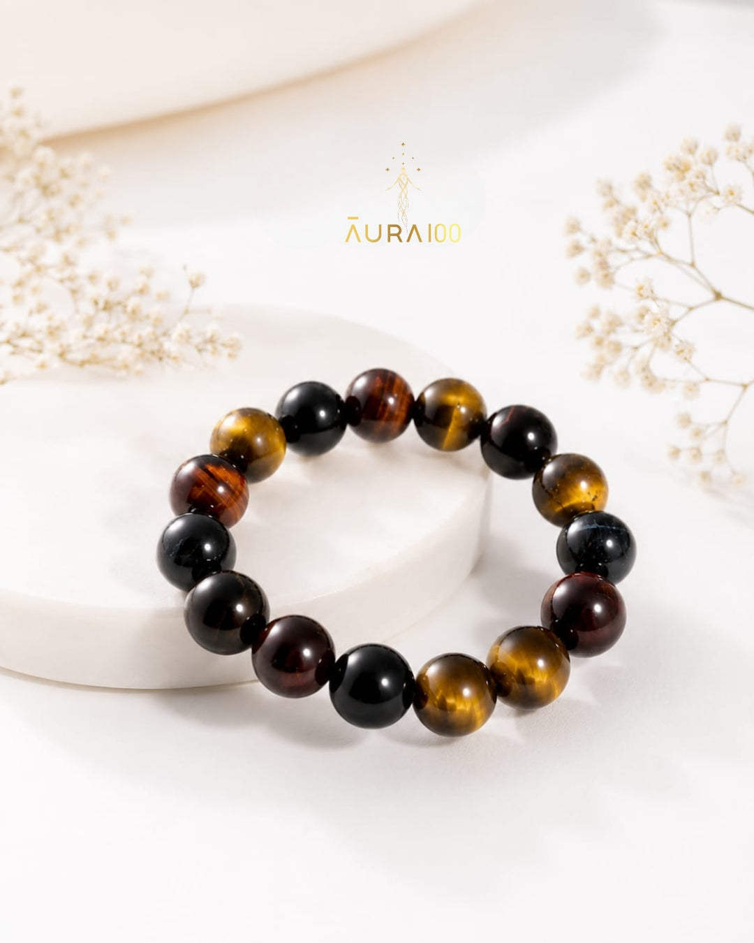Triple Protection Natural Stone Spiritual Healing Bracelet