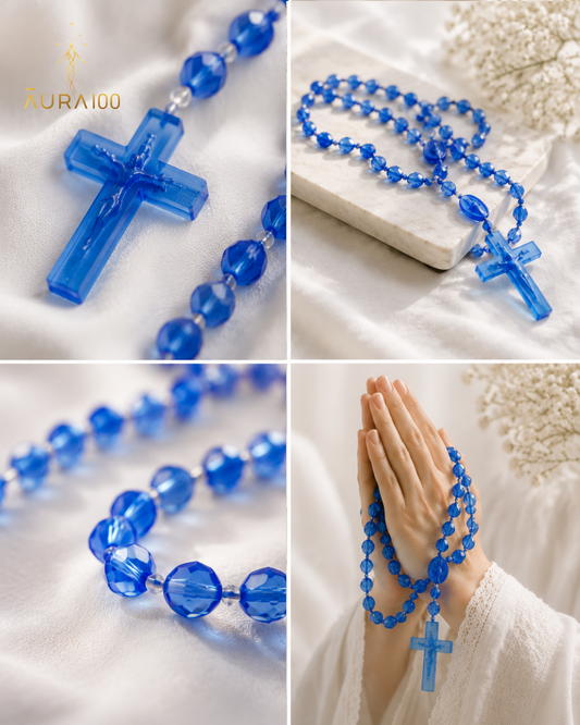 Sapphire Blue Crystal Rosary