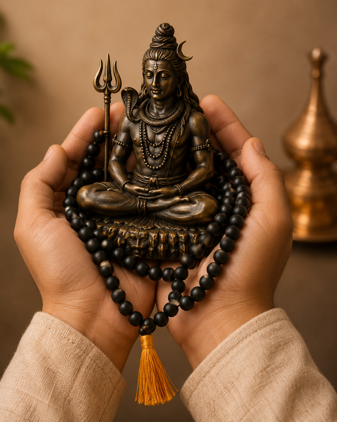 Authentic Ebony Wood Meditation Mala