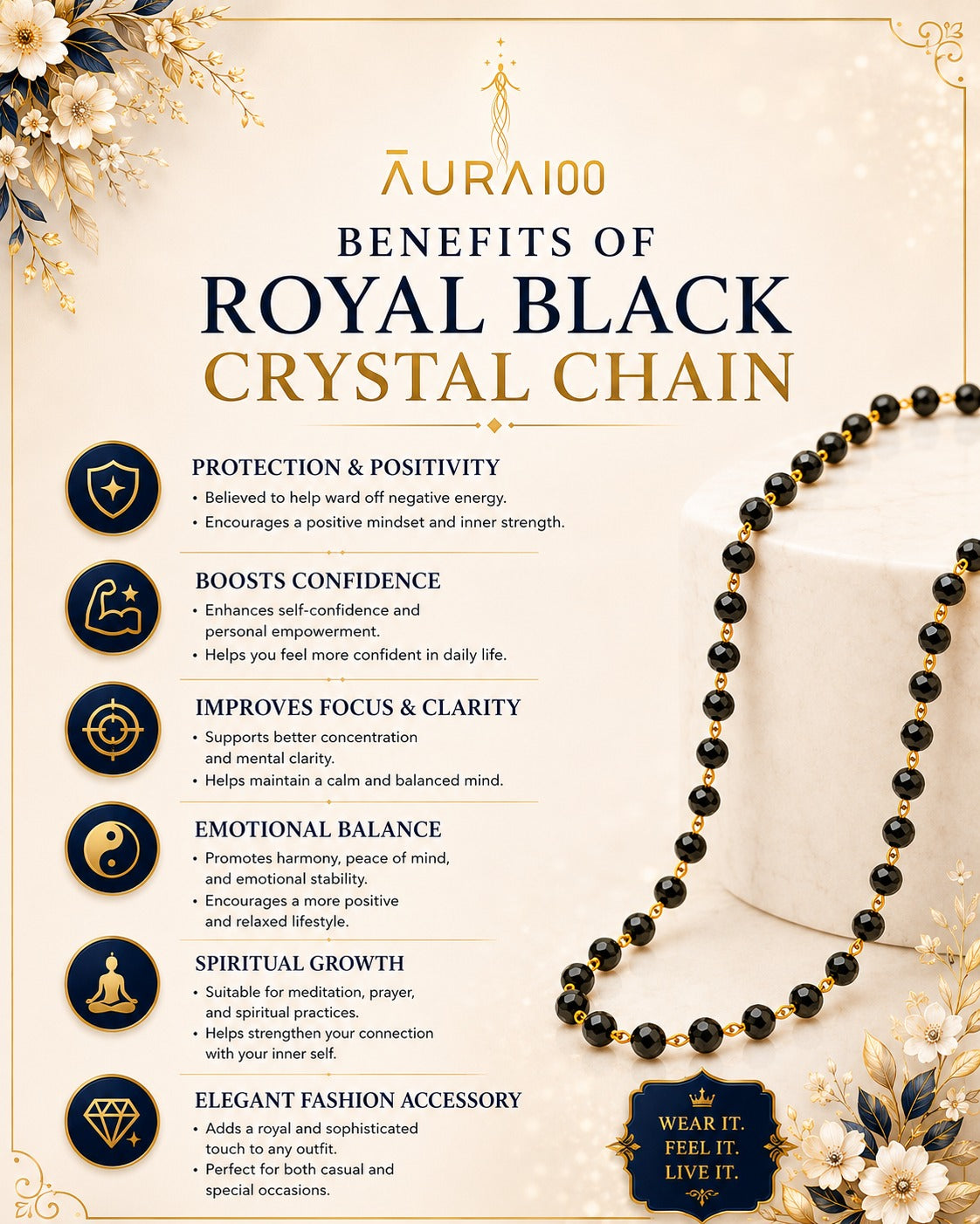 Obsidian Meditation Necklace