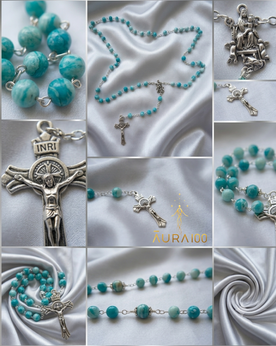 Amazonite Turquoise Natural Stone Rosary