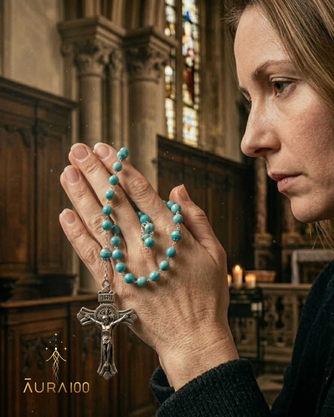 Amazonite Turquoise Natural Stone Rosary