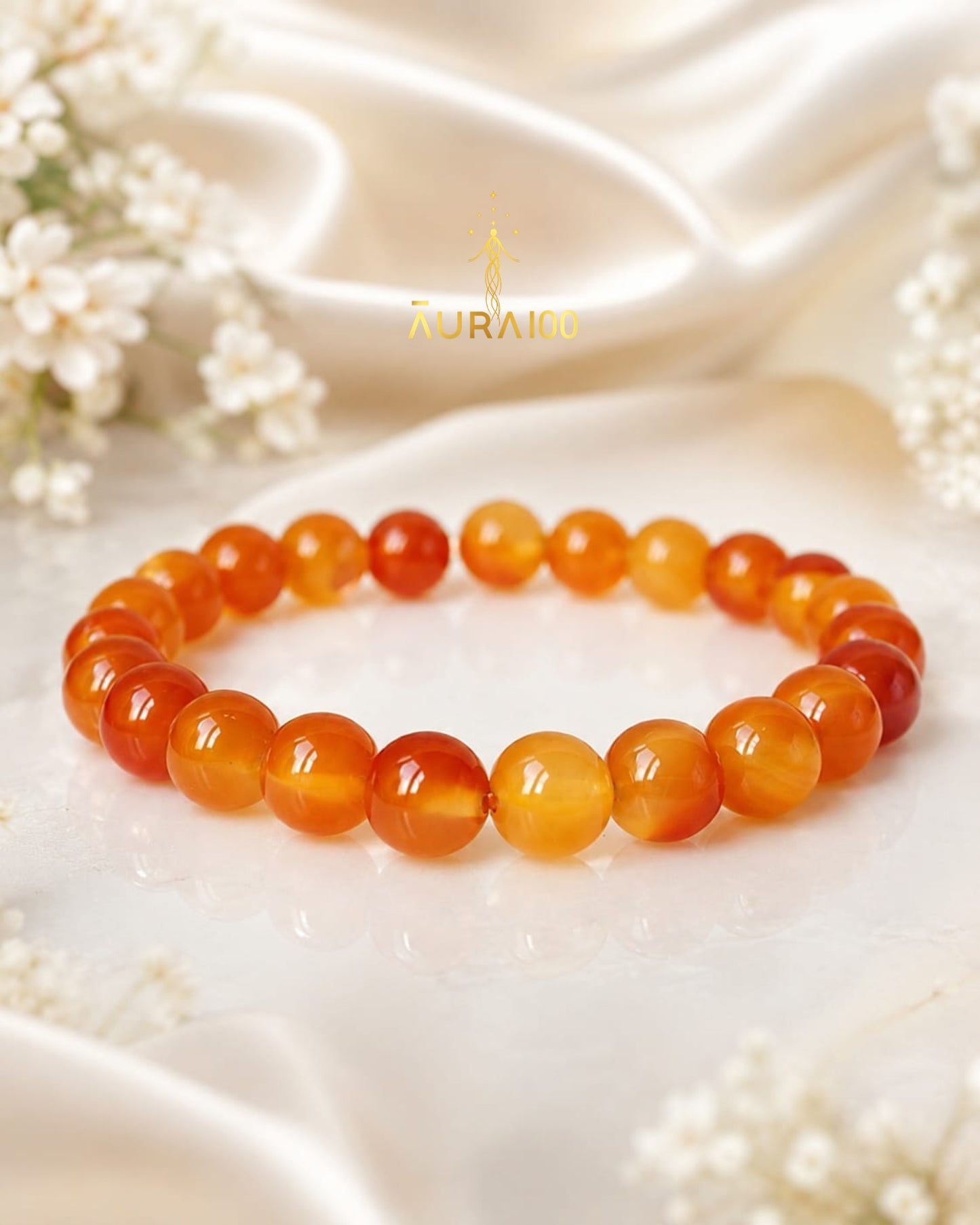 Carnelian Agate Natural Stone Spiritual Healing Bracelet