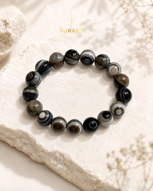 Natural Botswana Agate Gemstone Spiritual Healing Bracelet