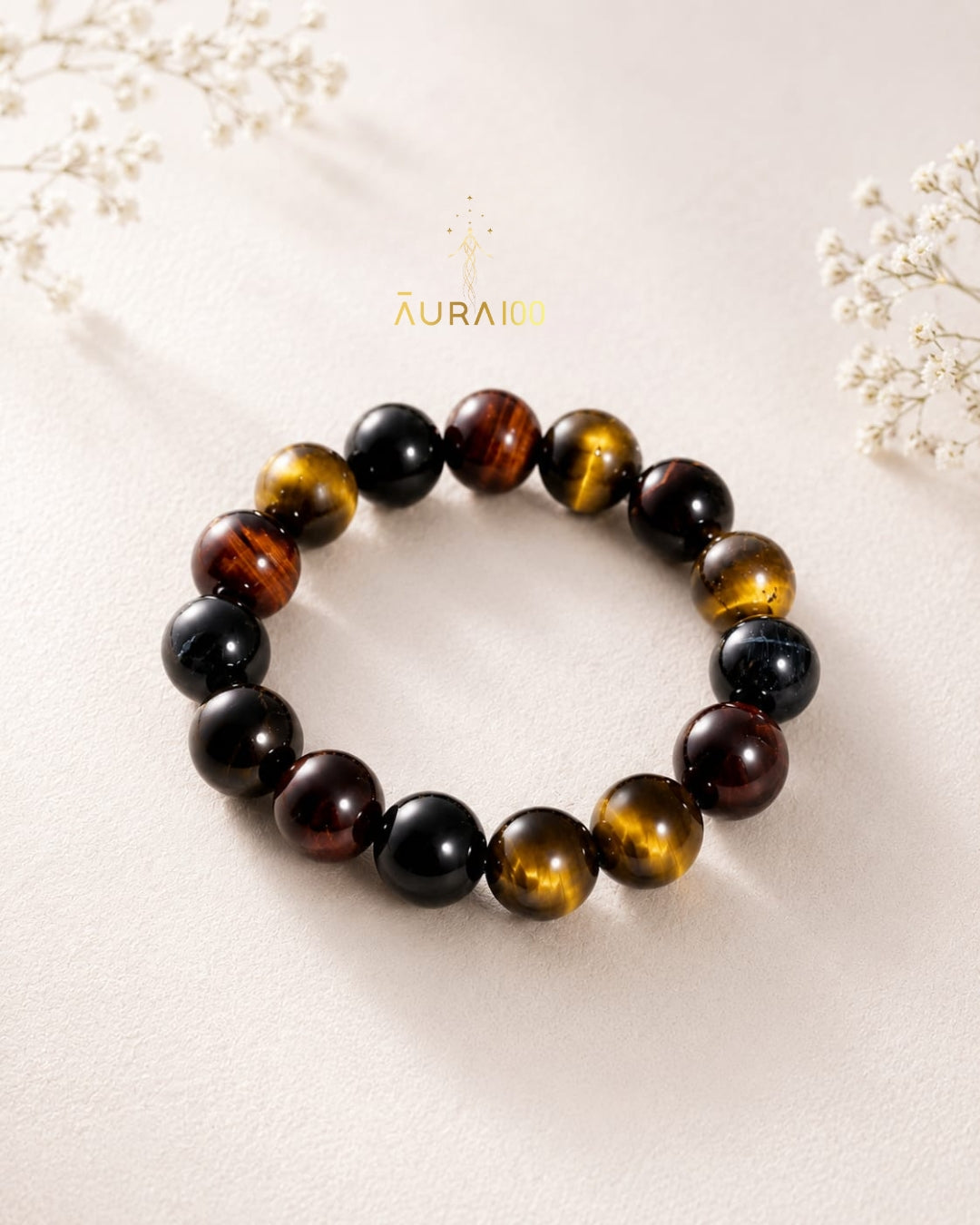 Triple Protection Natural Stone Spiritual Healing Bracelet