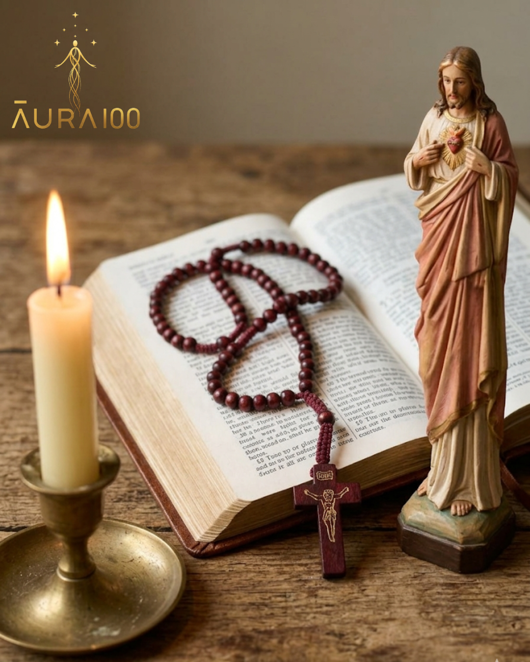Deep Burgundy Wooden Rosary