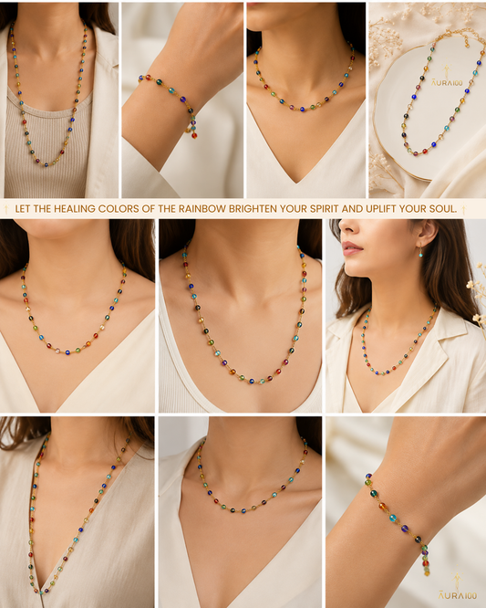 Multi-Chakra Crystal Spiritual Healing Necklace