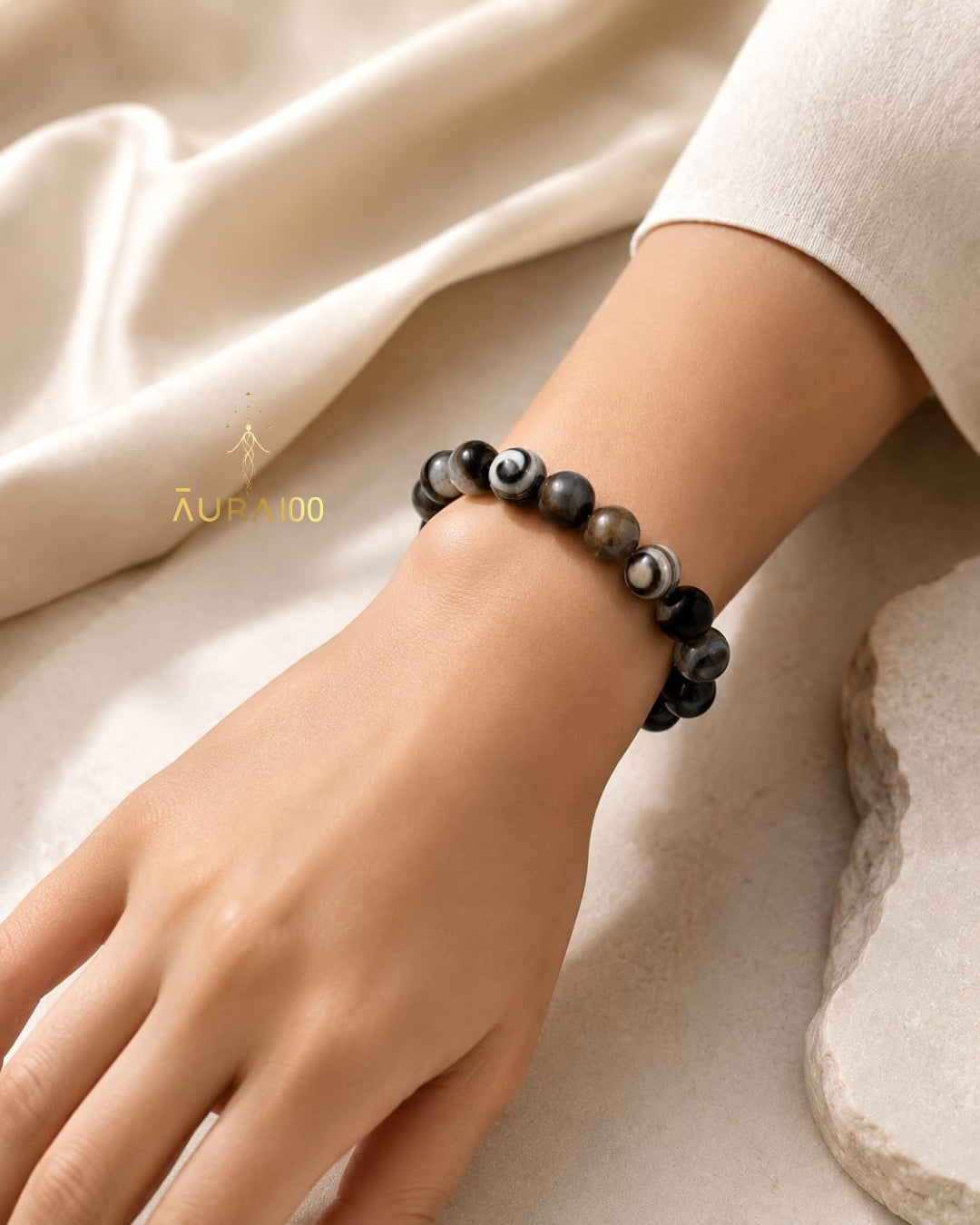 Natural Botswana Agate Gemstone Spiritual Healing Bracelet