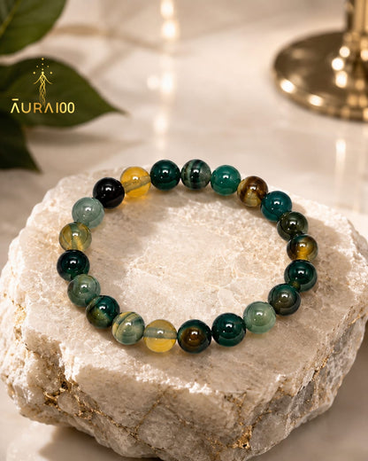 Peacock Agate Natural Stone Spiritual Healing Bracelet