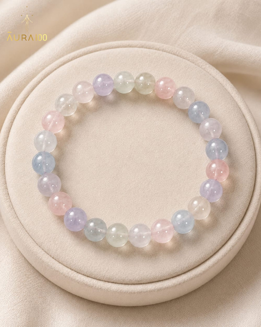 Premium Morganite Natural Stone Spiritual Healing Pastel Bracelet