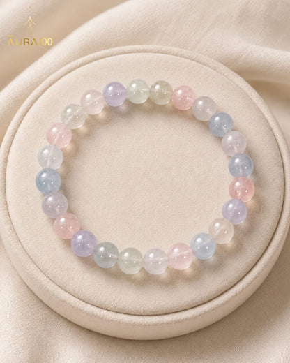 Premium Morganite Natural Stone Spiritual Healing Pastel Bracelet