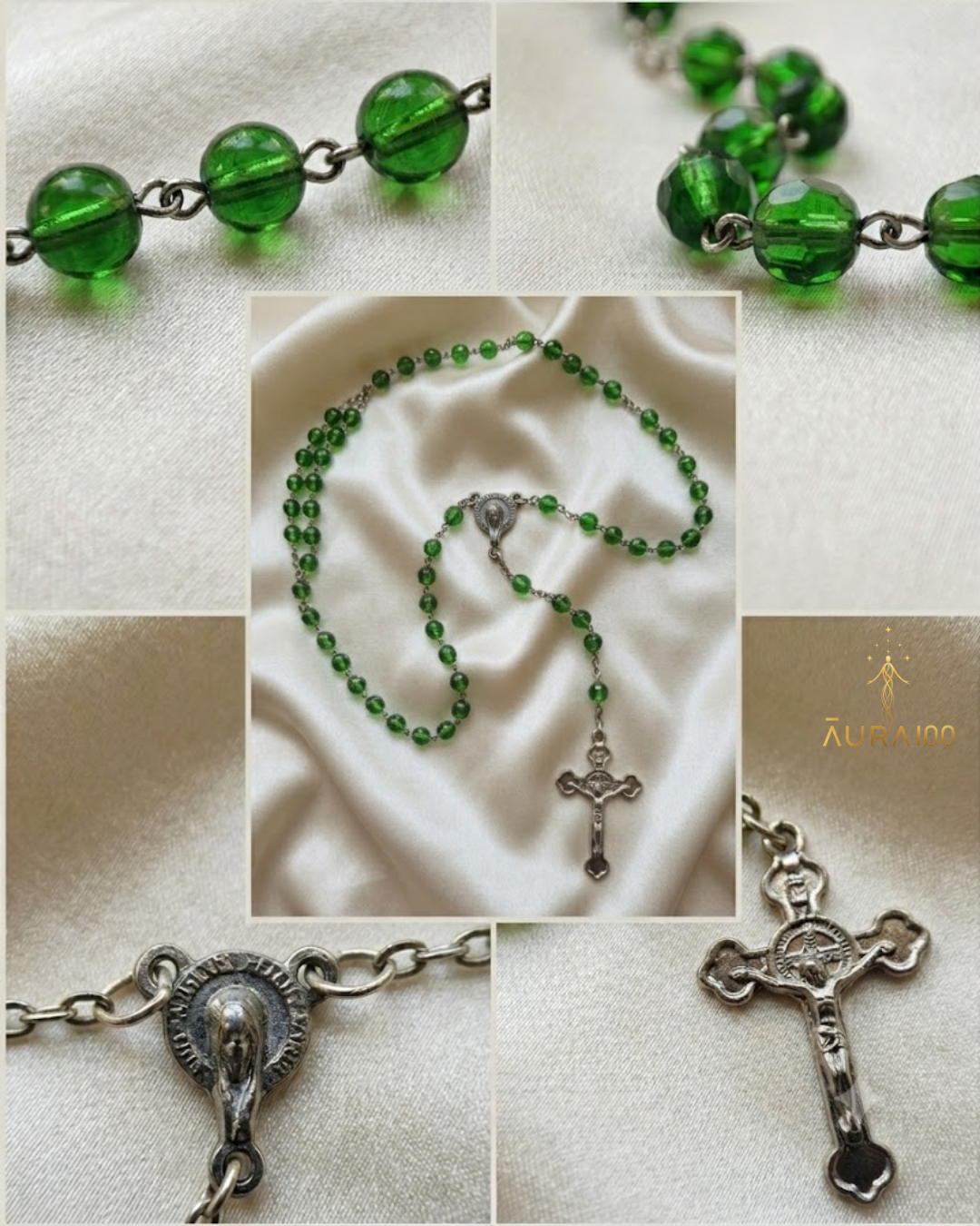 Emerald Green Crystal Rosary