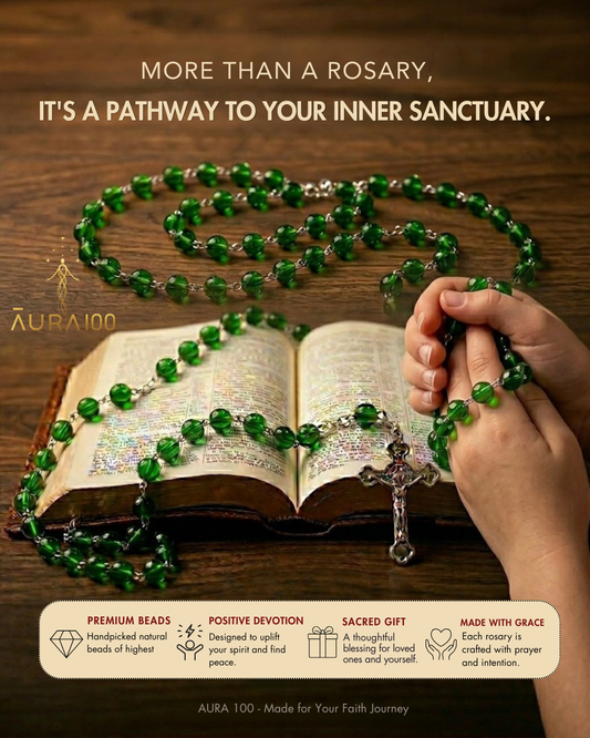 Emerald Green Crystal Rosary