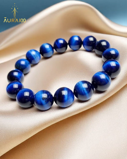 Blue Tiger’s Eye Natural Stone Spiritual Healing Bracelet