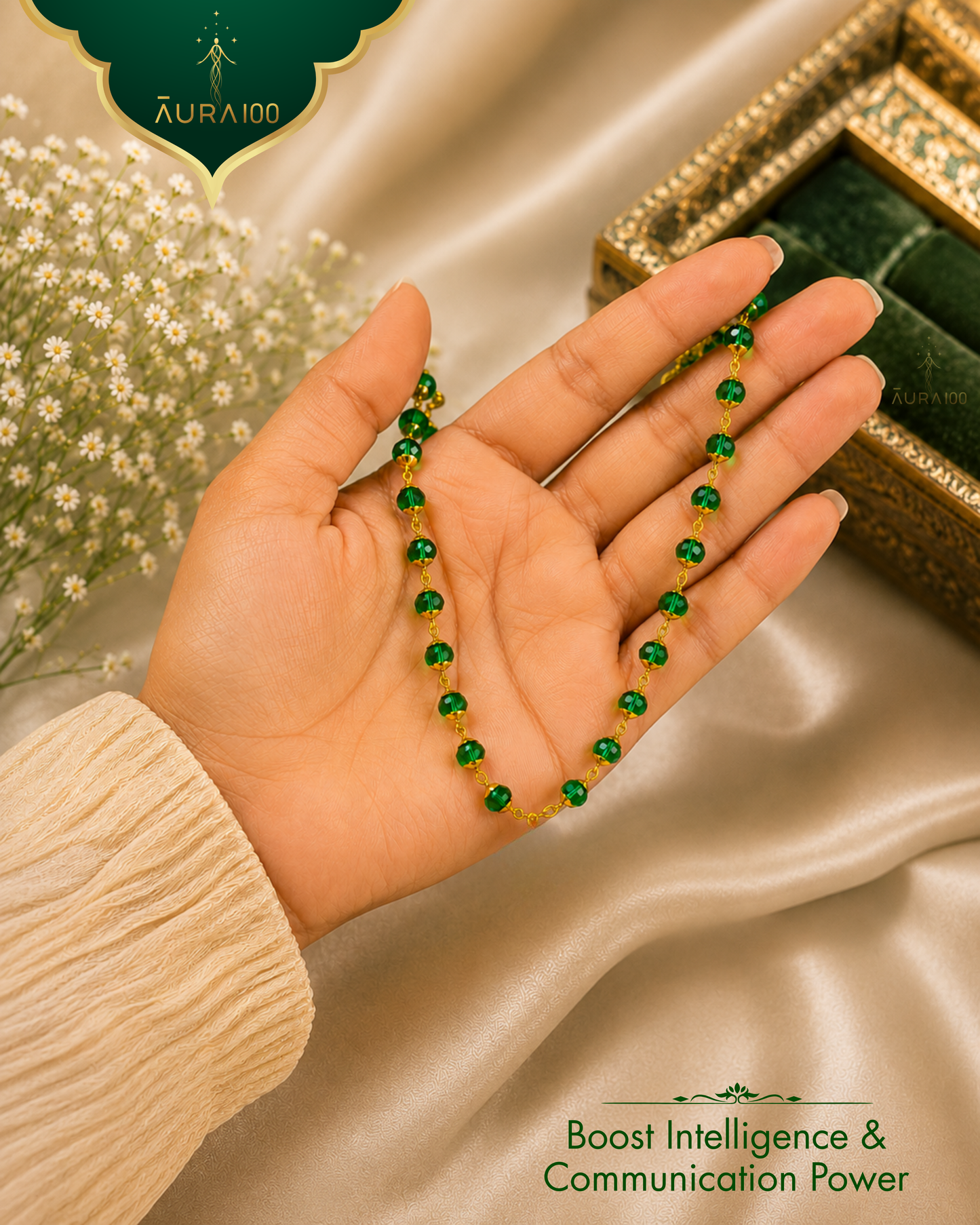 Premium Green Crystal Spiritual Healing Necklace