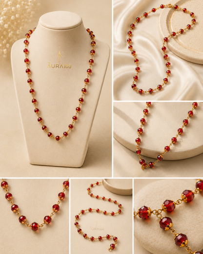 Sacral Red Crystal Necklace