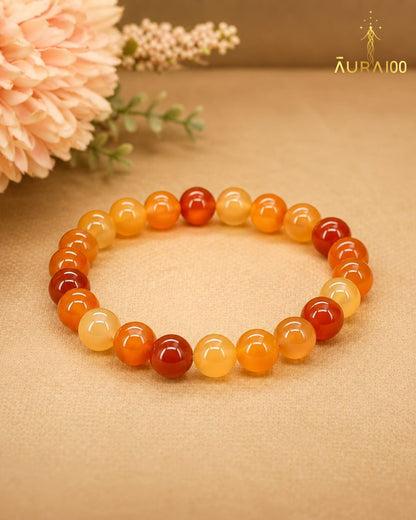 Carnelian Agate Natural Stone Spiritual Healing Bracelet