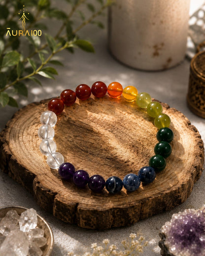 7 Chakra Natural Crystal Spiritual Healing Bracelet