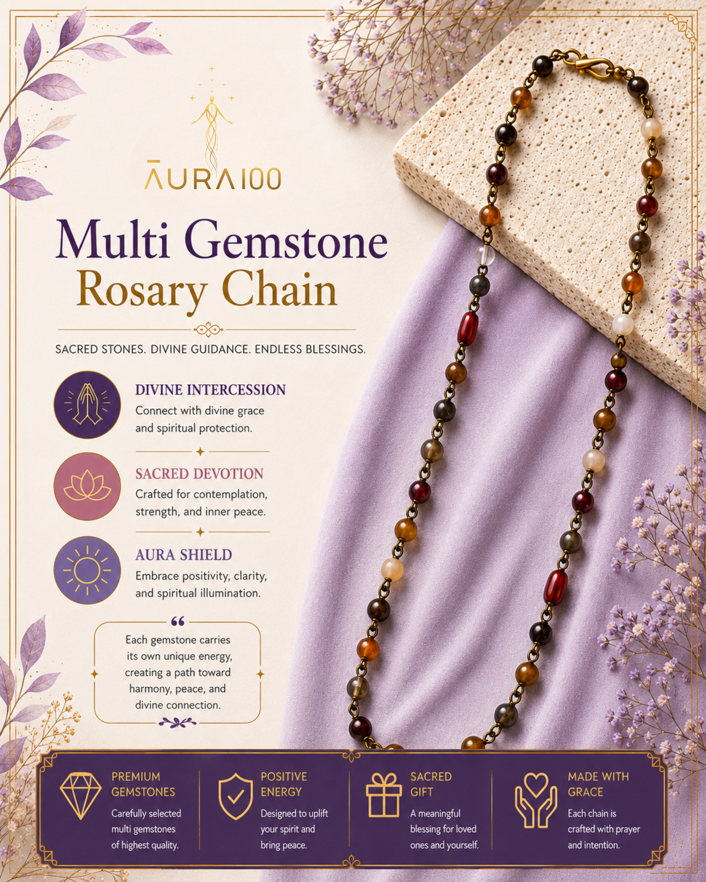Premium Harmony Multi-Gemstone Necklace