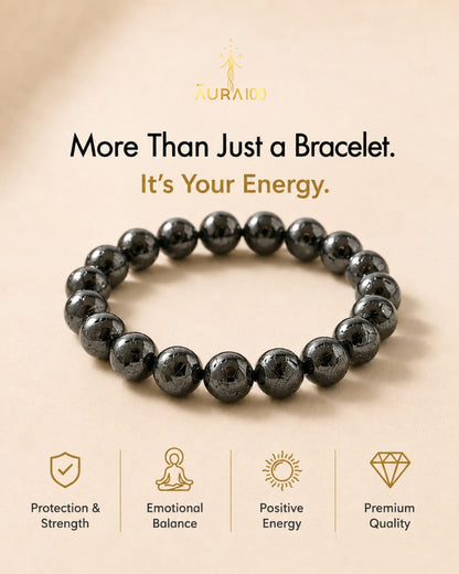 Black Obsidian Natural Stone Spiritual Healing Protection Bracelet