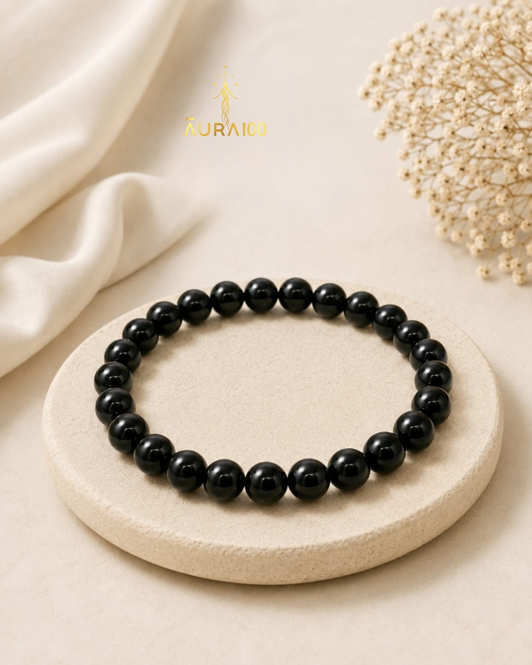 Black Obsidian Natural Stone Spiritual Healing Protection Bracelet