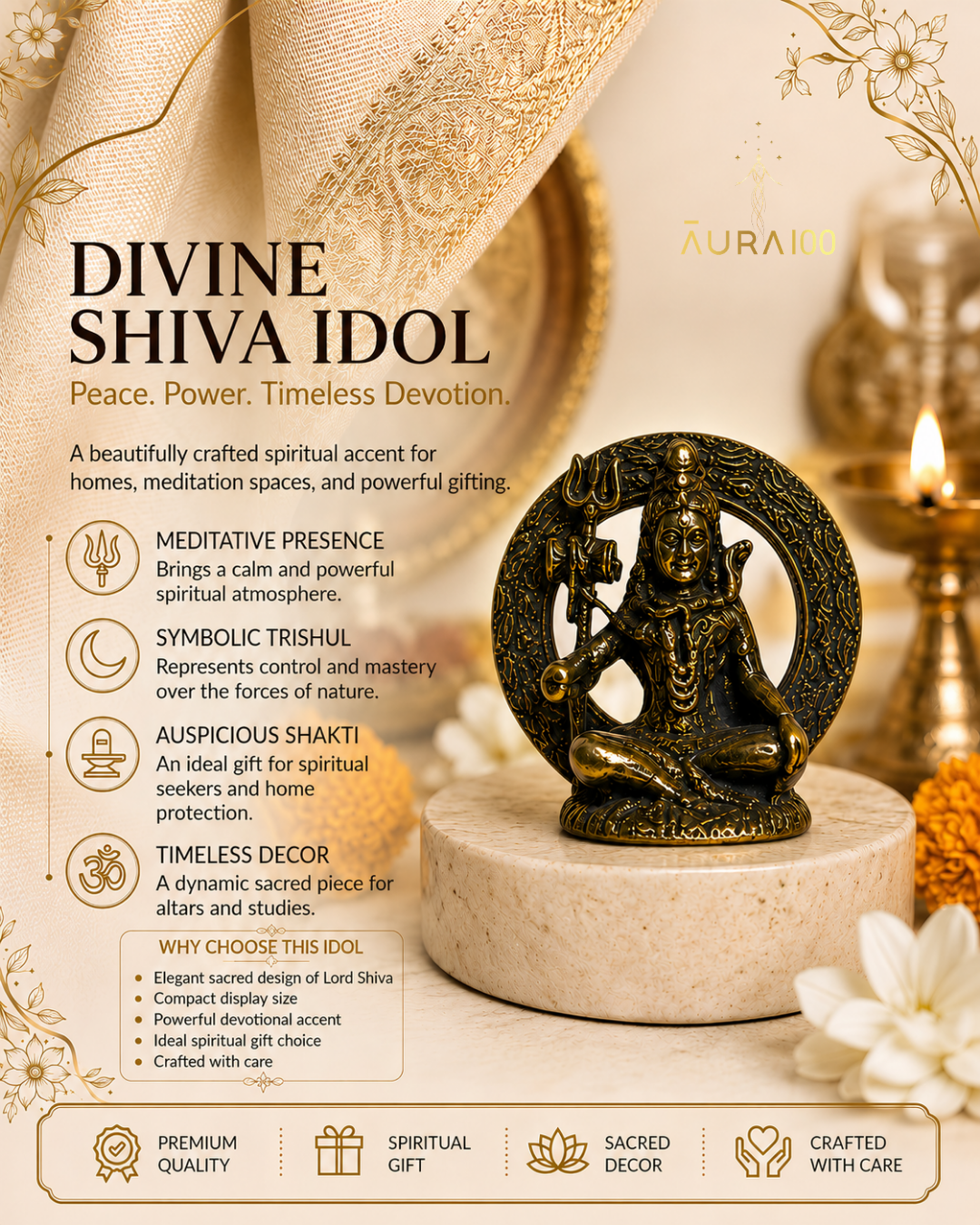 Lord Shiva Meditating Statue